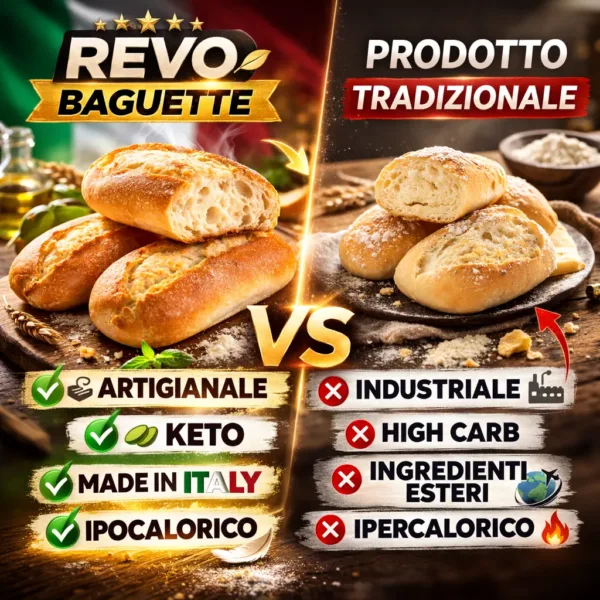 REVO BAGUETTINE MONOPORZIONE CHETO | LOW CARB | KETO | CHETOGENICA | IPOCALORICO | ARTIGIANALE | MADE IN ITALY 2X50G — immagine prodotto