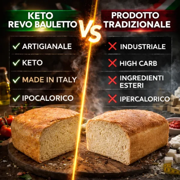 Bauletto - 3 keto cheto low carb ipocalorico REVO BAULETTO CHETO | LOW CARB | KETO | CHETOGENICA | IPOCALORICO | ARTIGIANALE | MADE IN ITALY 400G — immagine prodotto