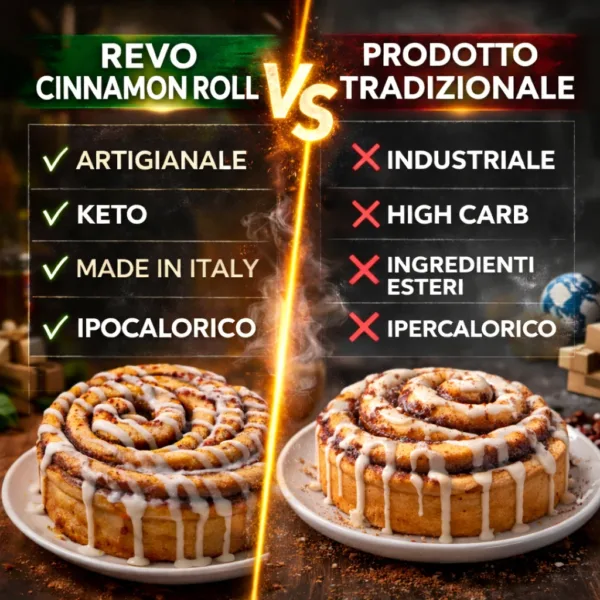 Cinnamon roll - 3 keto cheto low carb ipocalorico CINNAMON ROLL KETO CHETO | LOW CARB | CHETOGENICA | IPOCALORICO | ARTIGIANALE | MADE IN ITALY 100G XL — immagine prodotto