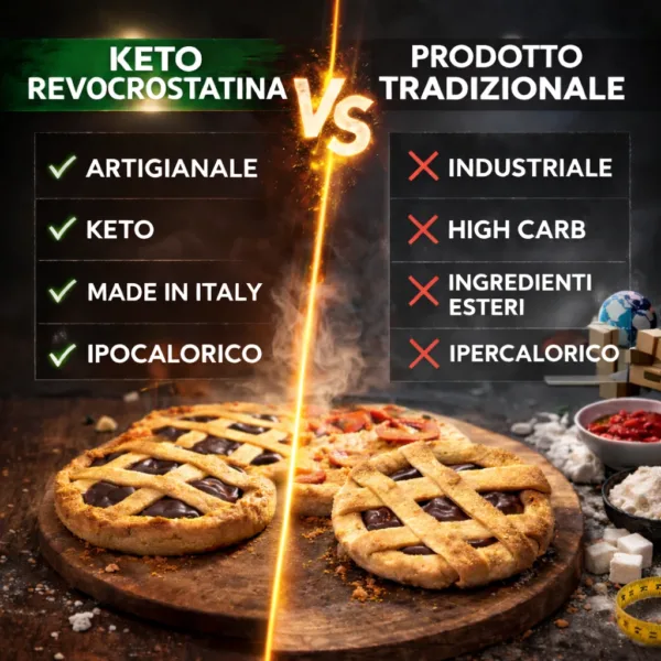 Crostatina senza glutine - 3 keto cheto low carb ipocalorico REVOCROSTATINA AL CIOCCOLATO CHETO | LOW CARB | KETO | CHETOGENICA | IPOCALORICO | SENZA GLUTINE | MONOPORZIONE 40G — immagine prodotto