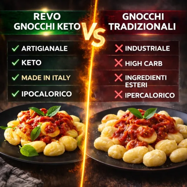 Gnocchi - 3 keto cheto low carb ipocalorico REVO GNOCCHI CHETO | LOW CARB | KETO | CHETOGENICA | IPOCALORICO SOLO 35 KCAL PER PORZIONE | CONF. DA 250G — immagine prodotto