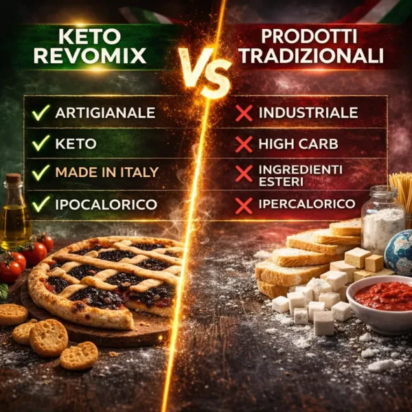 Mix biscotti - 3 keto cheto low carb ipocalorico REVOMIX FARINA KETO BISCOTTI E CROSTATE | CHETO | LOW CARB | CHETOGENICA | IPOCALORICO 500G — immagine prodotto