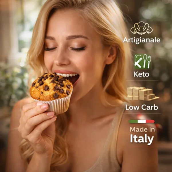 REVO MUFFIN CHETO | LOW CARB | KETO | CHETOGENICA | IPOCALORICO | DOLCETTI PROTEICI PRONTI 4 PZ 200G — immagine prodotto