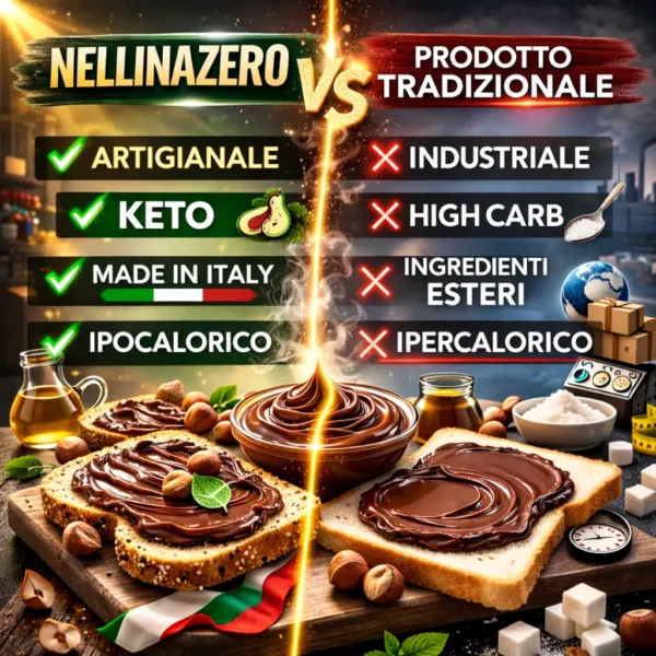 NELLÌNA ZERO CREMA NOCCIOLE CHETO | LOW CARB | KETO | CHETOGENICA | IPOCALORICA | ARTIGIANALE | MADE IN ITALY 200G — immagine prodotto