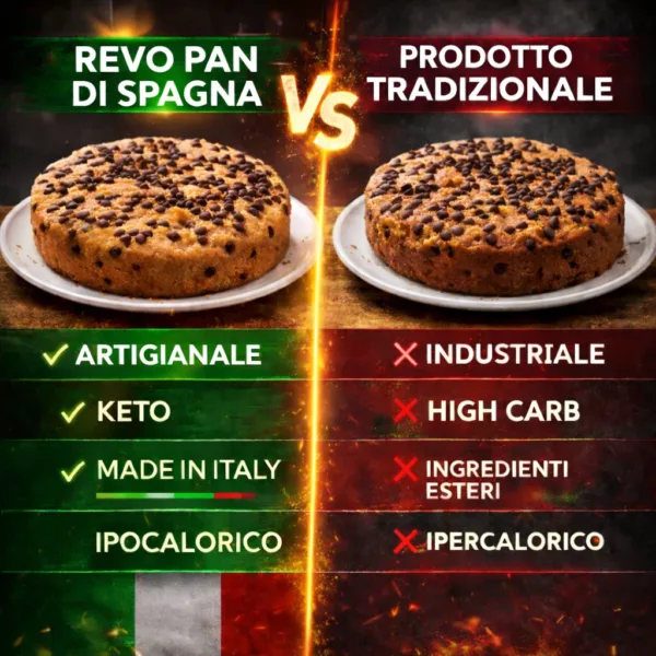 Pan di spagna - 3 keto cheto low carb ipocalorico REVO PAN DI SPAGNA CHETO | LOW CARB | KETO | CHETOGENICA | IPOCALORICO 550G — immagine prodotto