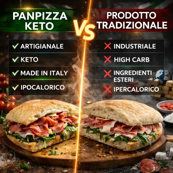 PANPIZZA KETO | CHETO | LOW CARB | CHETOGENICA | IPOCALORICO | ARTIGIANALE | MADE IN ITALY 2×50G — immagine prodotto