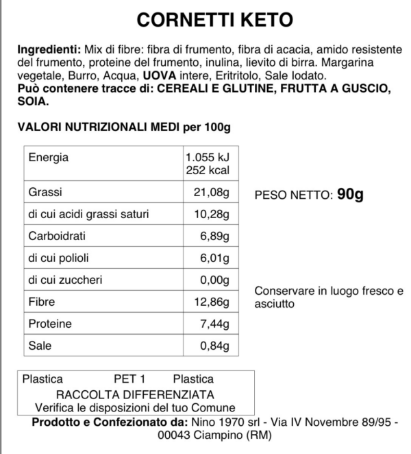 Progetto senza titolo (21) Keto Cornetto Semplice — immagine prodotto