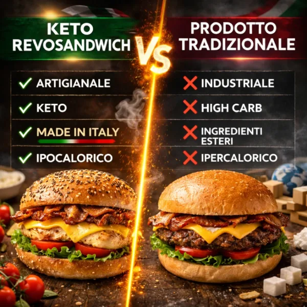 Revosandwich ai semi - 3 keto cheto low carb ipocalorico REVO SANDWICH AI SEMI | CHETO | LOW CARB | KETO | CHETOGENICA | PANE IPOCALORICO 70G — immagine prodotto