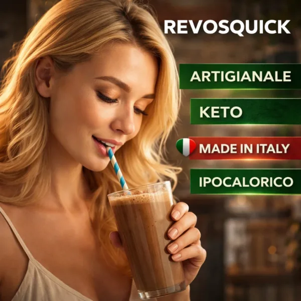 Revosquik - 5 keto cheto low carb ipocalorico REVOSQUICK AL CIOCCOLATO CHETO | LOW CARB | KETO | CHETOGENICA | IPOCALORICO | CACAO SOLUBILE 500G — immagine prodotto