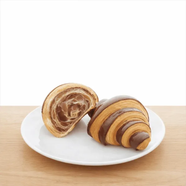 cornetti zebrati - 1 keto cheto low carb ipocalorico REVOCROISSANT CHOCOZEBRATI CHETO | LOW CARB | KETO | CHETOGENICA | IPOCALORICO 2 PZ | 1,3G CARB NETTI A PORZIONE | CORNETTO MADE IN ITALY | CONF. 120G — immagine prodotto
